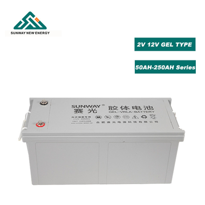 بطاريات الشمسية قابلة للشحن 12V 200ah/250ah بطاريات الحمض الرصاصي الجل المختارة للمواد الشمسية
