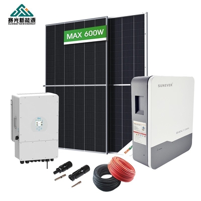 2024 نظام الطاقة الشمسية 5kw 6kw 8kw 10kw مع جهاز تحكم MPPT وتردد الخروج 50Hz