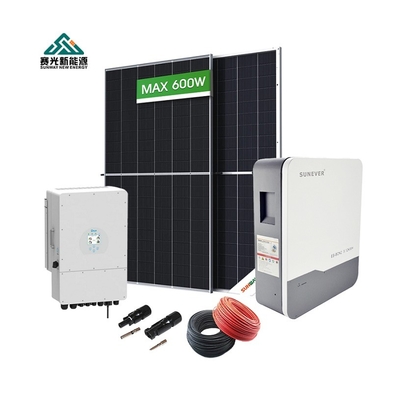 48 فولت / 51.2 فولت على الشبكة النظام الشمسي 5kw 6kw 10kw مع بطارية Lifepo4
