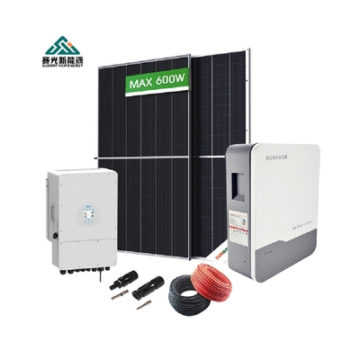 5kw 10kw 15kw 20kw النظام الشمسي الهجين المنزلي الألواح الشمسية 410-700واط 48Vdc / 51.2Vdc