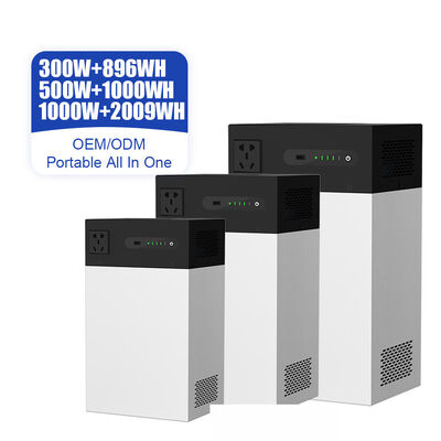 نظام الطاقة الشمسية المقاوم للطقس العالي 500W 1004.8Wh      ESS المحمول مع الجهد العالمي والبطارية غير القابلة للاشتعال