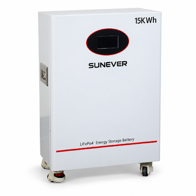 SUNEVER TD-15 51.2V 300Ah LiFePO4 بطارية تخزين شمسية 15.36kWh 200A CAN RS485