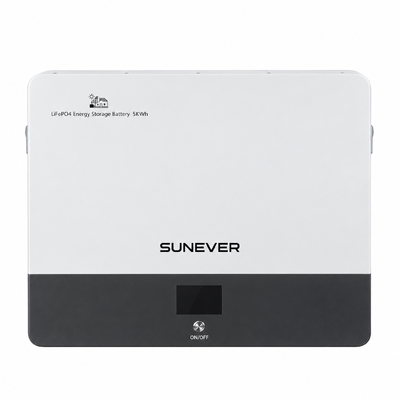 بطارية تخزين الطاقة الشمسية SUNEVER 5kWh مثبتة على الحائط بتقنية LiFePO4	 51.2 فولت 100 أمبير في الساعة لنظام تخزين البطاريات الشمسية