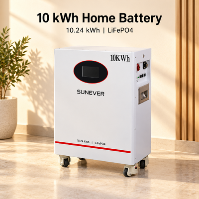 UNEVER 10kWh 51.2V 200Ah بطارية ليتيوم شمسية لـ LiFePO4 لتخزين الطاقة المنزلية والطاقة الاحتياطية خارج الشبكة