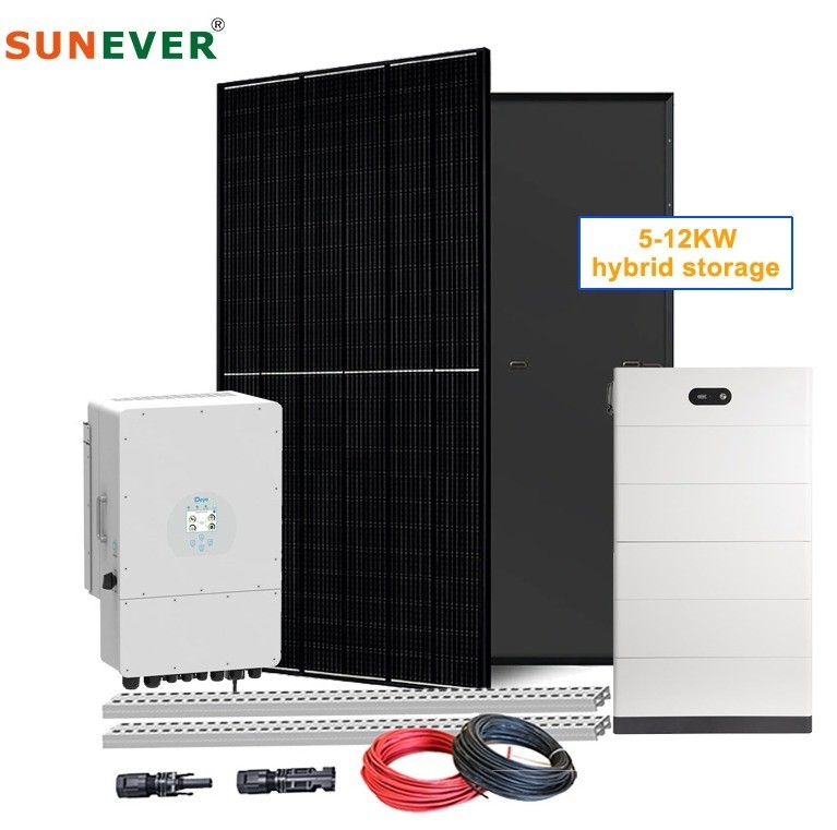 تردد الخروج 50 هرتز نظام الطاقة الشمسية المنزلية مجموعة كاملة للمنزل 5kw 8kw 10kw 12kw