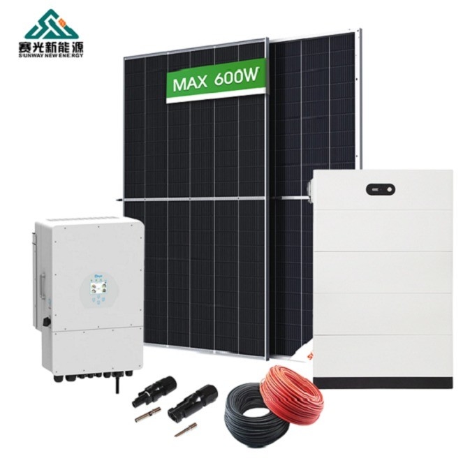 معتمد من قبل CE 10kw 12kw أحادية البلورات السيليكونية الطاقة الشمسية للطاقة Pv نظام للمنزل