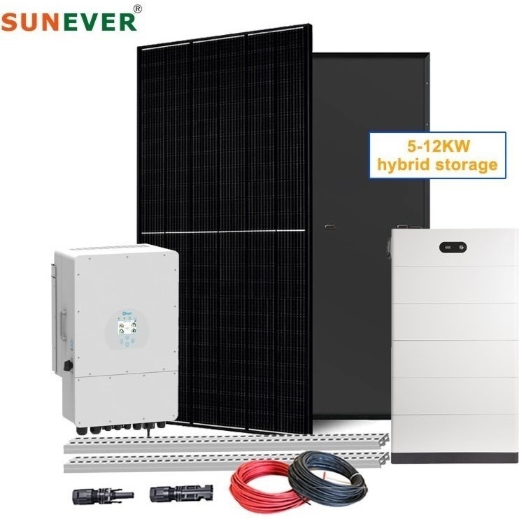 6000 دورة 80%DOD عمر البطارية 2024 نظام هجين 5kw 6kw 8kw 10kw نظام الطاقة الشمسية