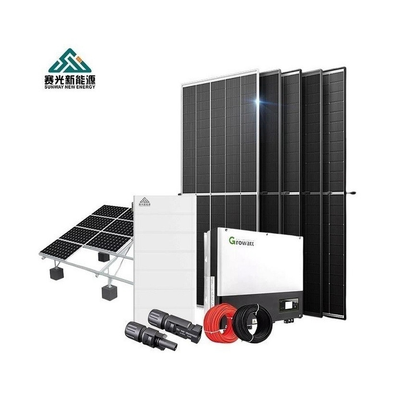 6kw 10kw نظام الألواح الشمسية للمنازل بطارية الحمض الجيلي الرصاصية معتمدة CE