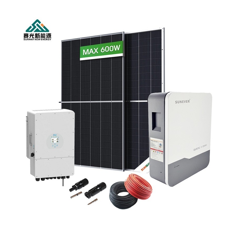 5kw 6kw 8kw 10kw 12kw نظام الطاقة الشمسية للمنازل مجموعة نظام شمسي هجين مع لوحة شمسية