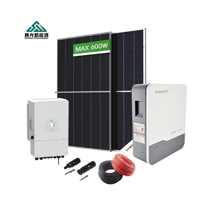 جهاز تحكم MPPT 5kw 6kw 8kw 10kw نظام الطاقة الشمسية الهجينة للمنازل محطة توليد الطاقة البطارية
