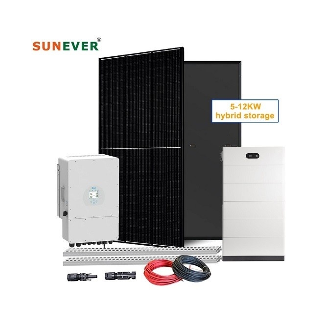 نظام الطاقة الشمسية المنزلي 10kw مع وضع خارج الشبكة والجهد الاسمي 48Vdc/51.2Vdc
