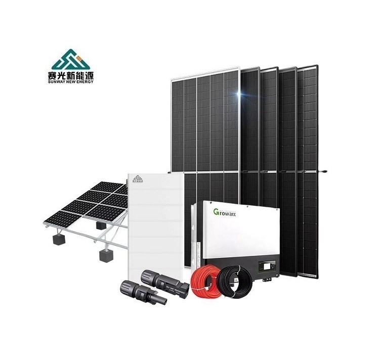 نظام تخزين الطاقة الشمسية 5kw 10kw 12kw نظام الطاقة الشمسية الهجينة كاملة للمنزل