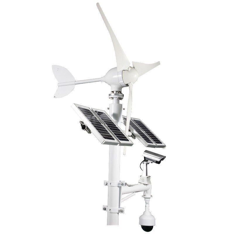 300W 600W الرياح الذكية الشمسية الهجينة توفير الطاقة أدى ضوء الشارع الخارجي الضوء الشمسي مع كاميرا CCTV 4G 5G