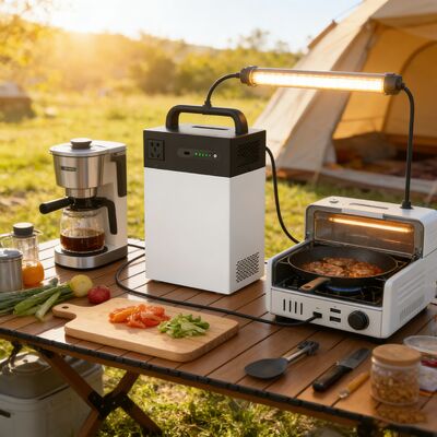 نظام الطاقة الشمسية المنزلي الطارئ 500 واط 1004.8 واط ساعة وحدة محمولة مع شحن سريع MPPT وحماية الكترونيات الحساسة